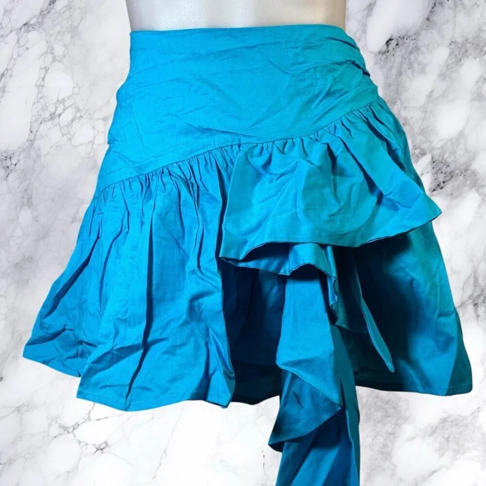 Lovers and Friends Myers Mini Skirt Turquoise Blue